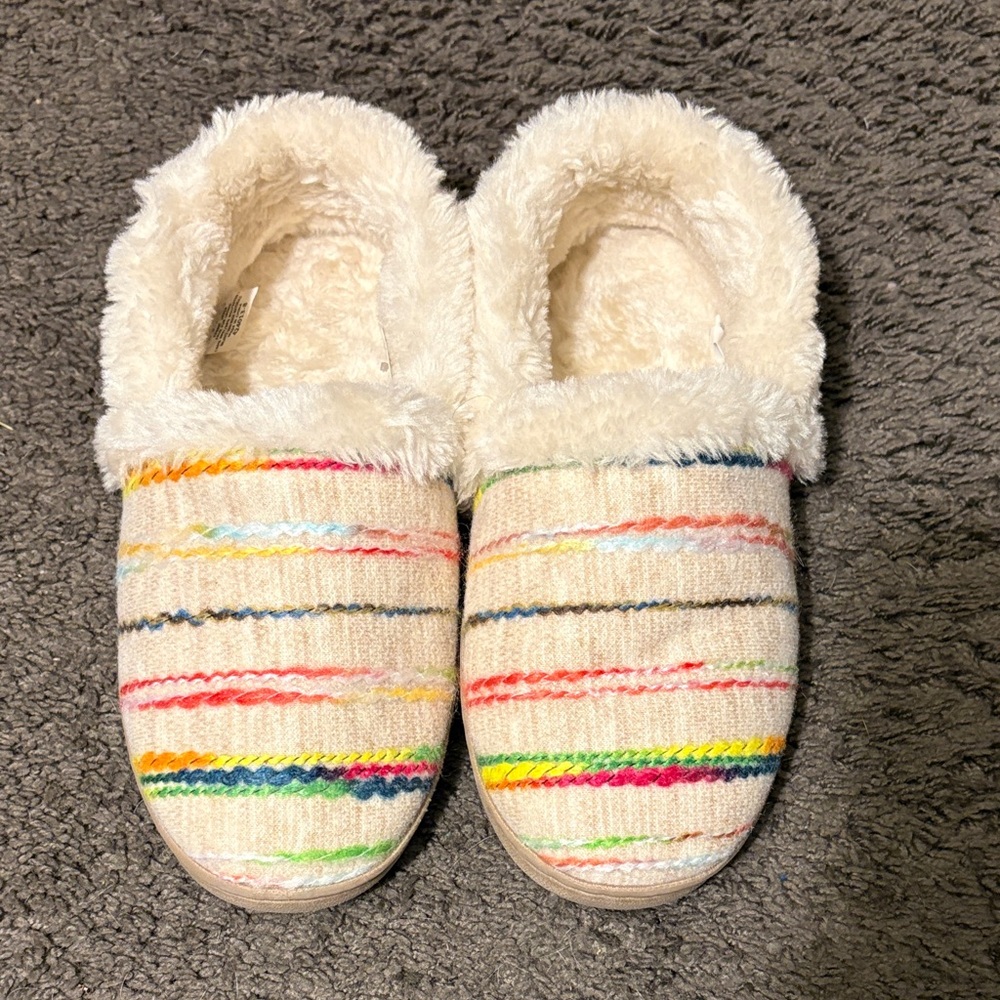 Minnetonka Multicolor Striped Women's Slippers